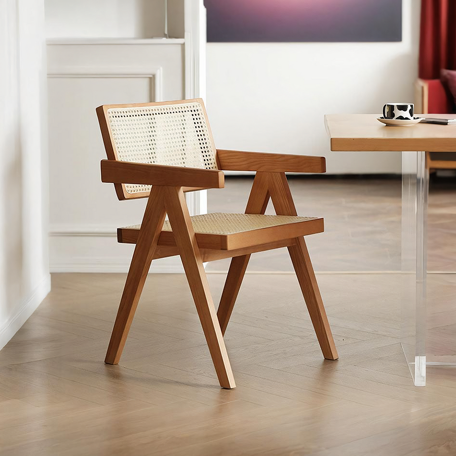 Jane Rattan Dining Chair, Solid Wood - jane rattan dining chair UK