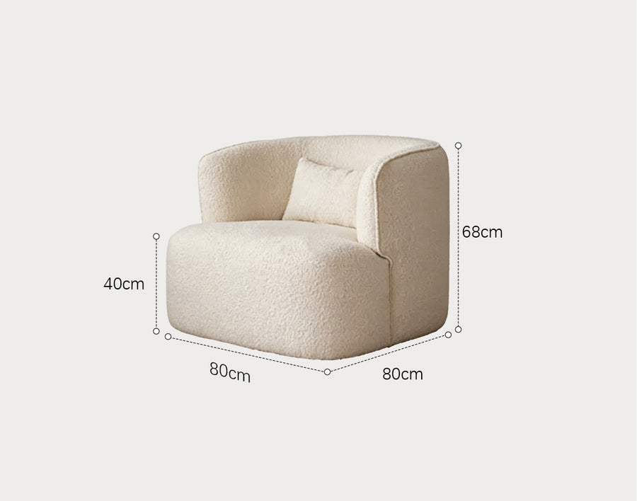 Jaotoo Armchair, Velvet, Boucle styled for accent chair UK