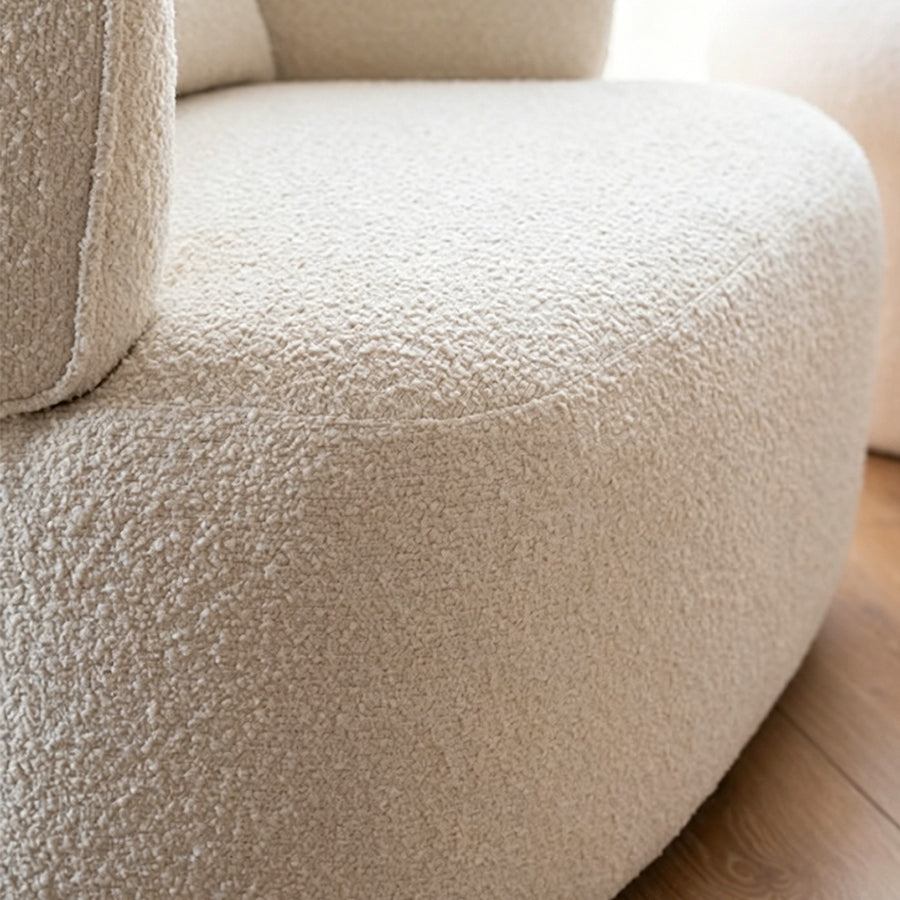 Jaotoo Armchair, Velvet, Boucle detail view for accent chair UK