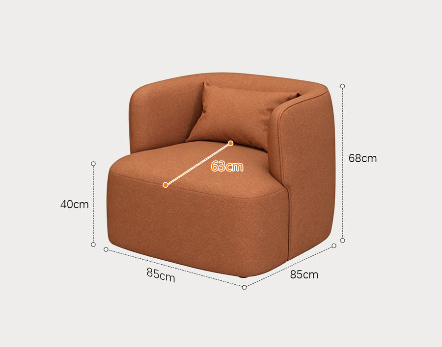 Joywell Armchair, Multiple Choice detail view for accent chair UK