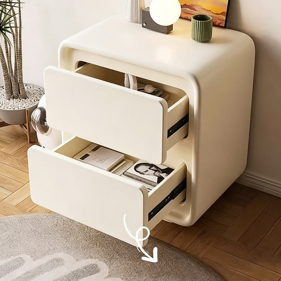 Julieta Bedside Table, Cream