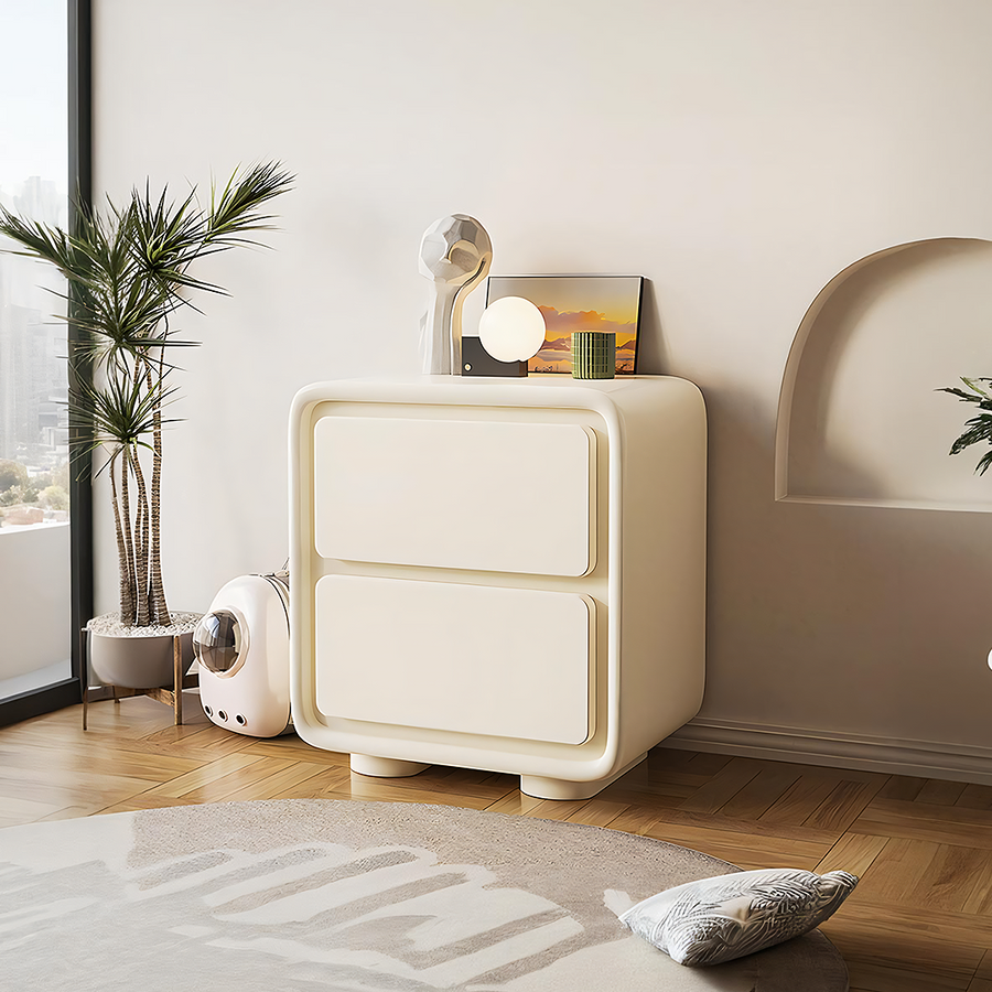 Julieta Bedside Table, Cream - julieta bedside cream bedside table UK