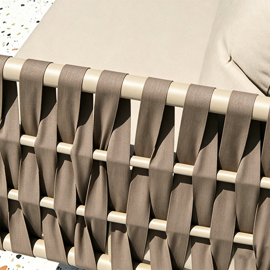 Kenneth Outdoor Sofa Set (Armchair x 2 + Sofa + Coffee Table) detail view for garden sofa set UK