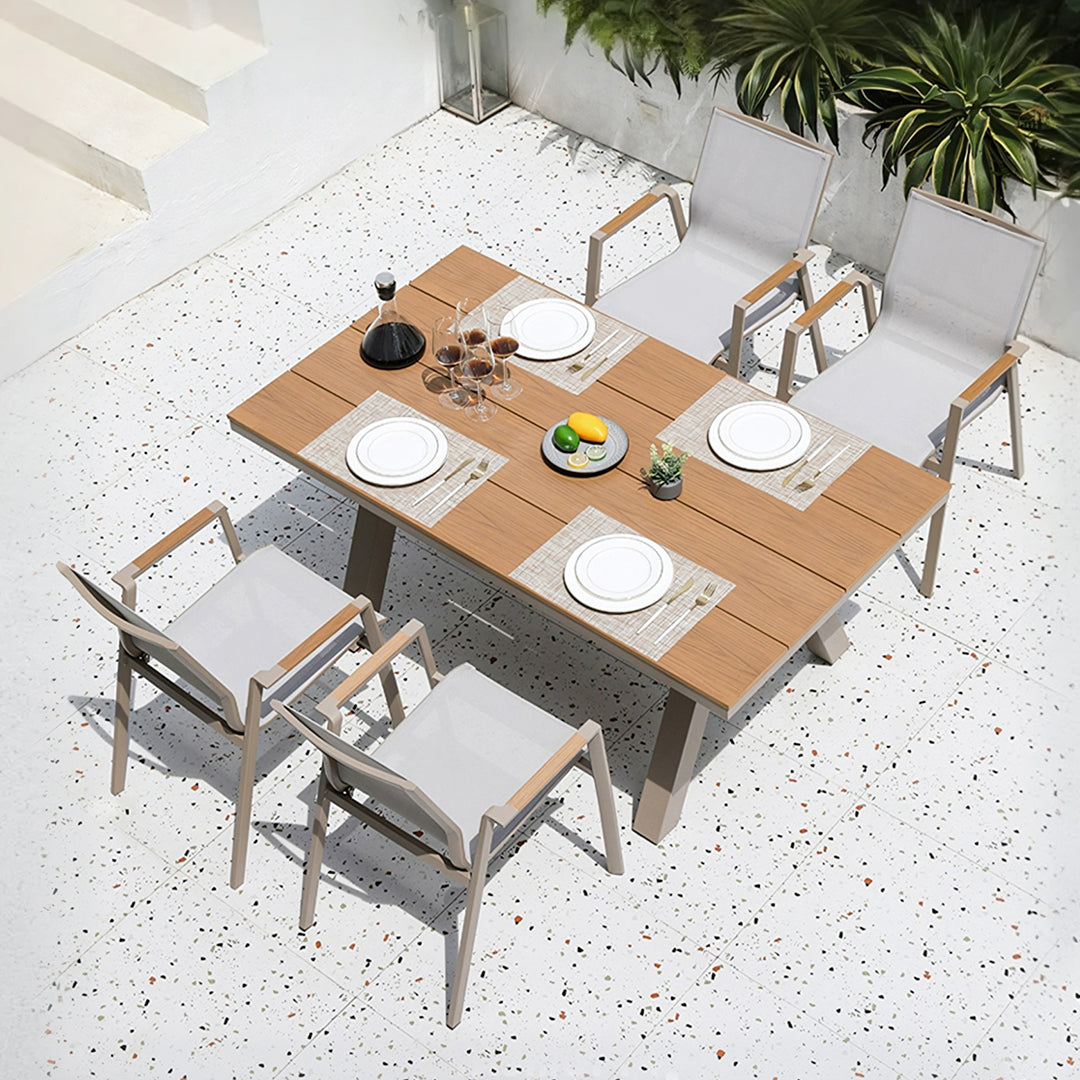 Kaitlyn Outdoor Dining Chair Table Set, Small Outdoor Table - lounge chair UK