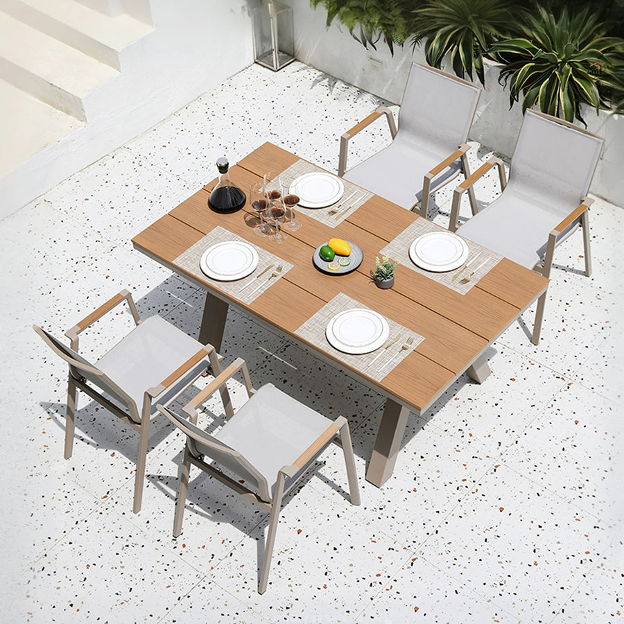 Kaitlyn Outdoor Dining Chair Table Set, Small Outdoor Table - lounge chair UK
