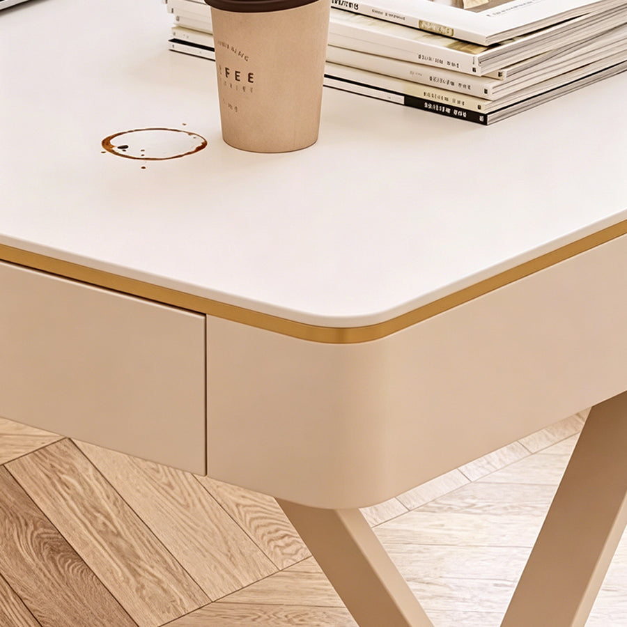 Kelly Office Desk, Sintered Stone