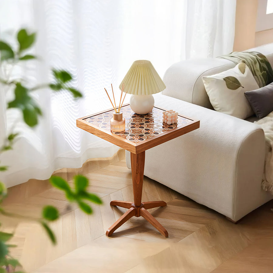 Kitty Side Table, Cherry Wood - wooden side table UK