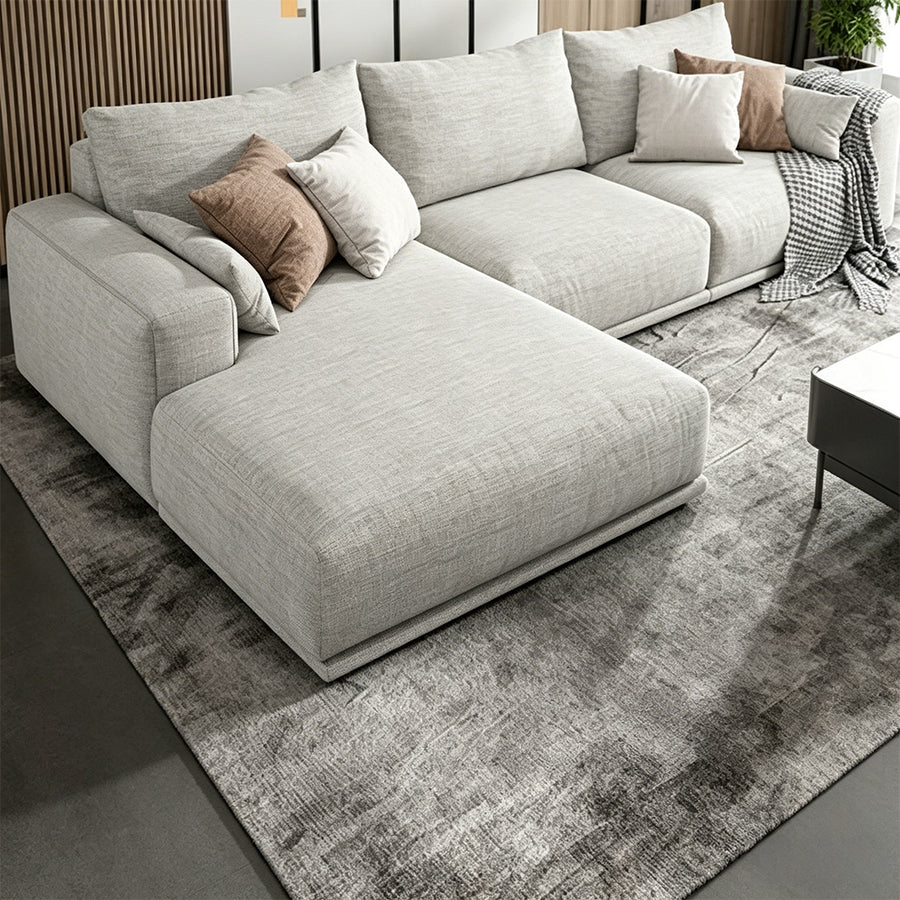 Koch Two Seater Sofa, Three Seater Sofa, Linen upholstery and cushion detail