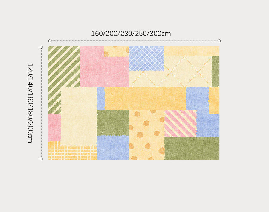 Lacey Grid Patchwork Rug