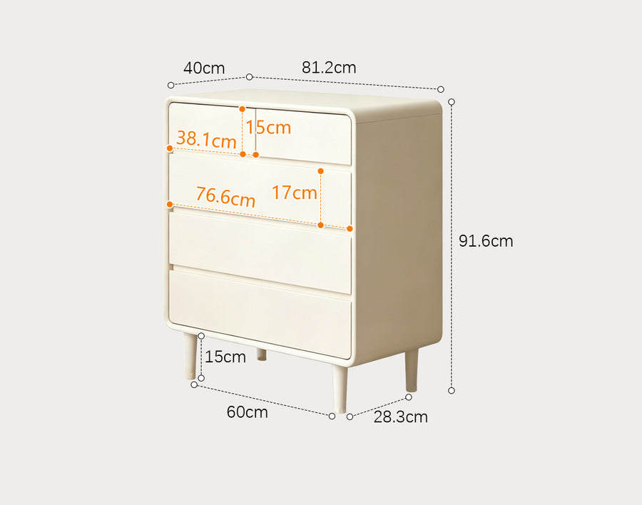 Lance Cabinet, White & Wood styled for storage furniture for living room
