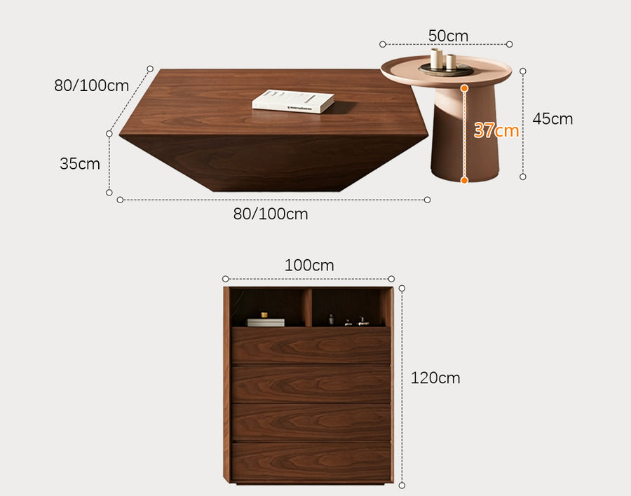 Lavone TV Stand cabinet and shelf detail