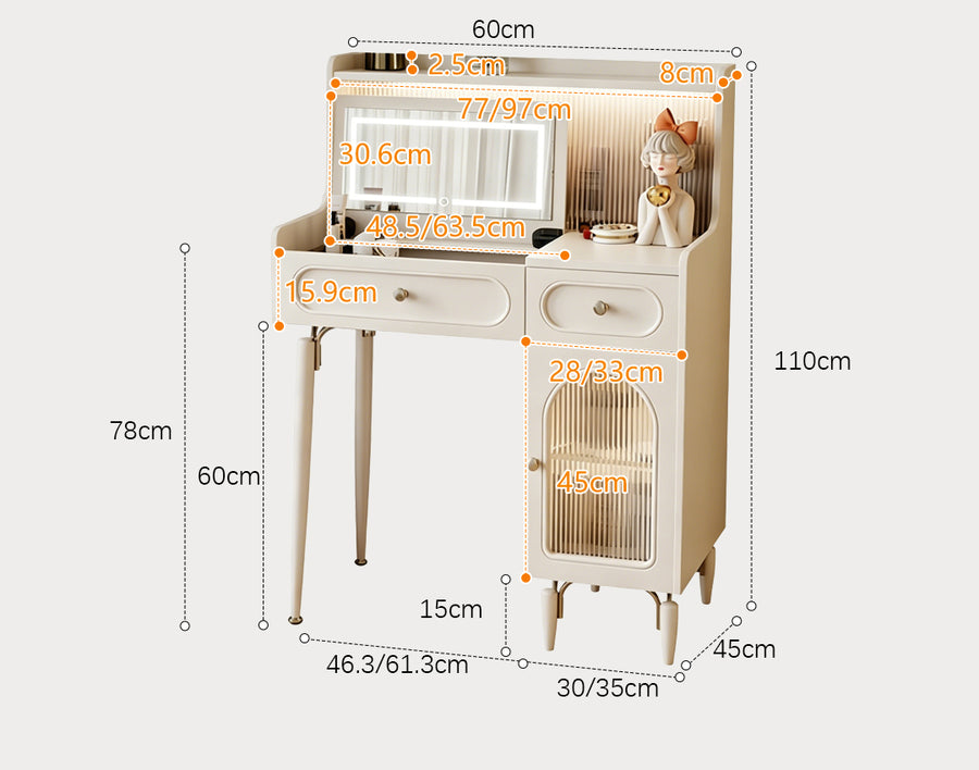 Layla Slimline Dressing Table, Small Dressing Table product image 13