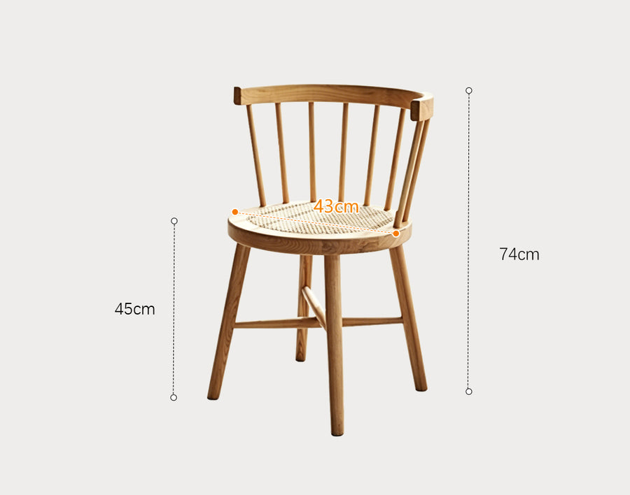 Leocadia Solid Wood Dining Table front view as a oak dining table