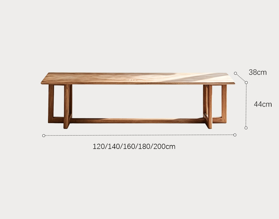 Leocadia Solid Wood Dining Table detail showing table finish and proportions