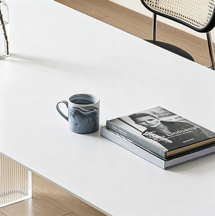 Leonie White Dining Table room setting for everyday dining