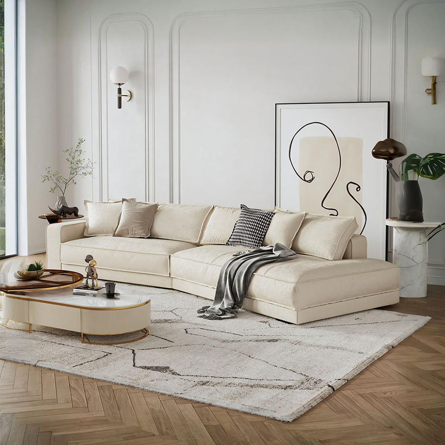 Lester Four Seater Sofa, Five Seater Sofa, Curved Sofa - lester four seater sofa UK