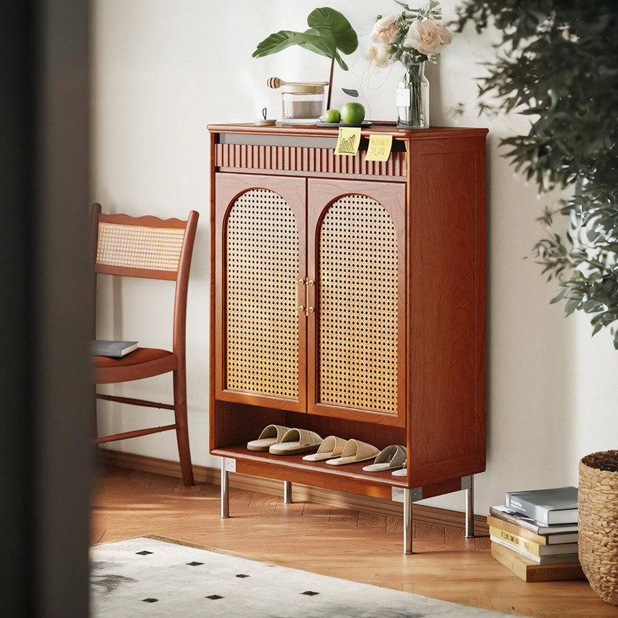 Levy Shoe Storage, Rattan - cabinet UK