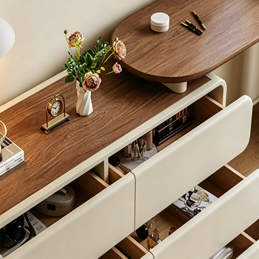 Lewis Dressing Table With Chest Of Drawers & Round Mirror, Solid Wood product image 13