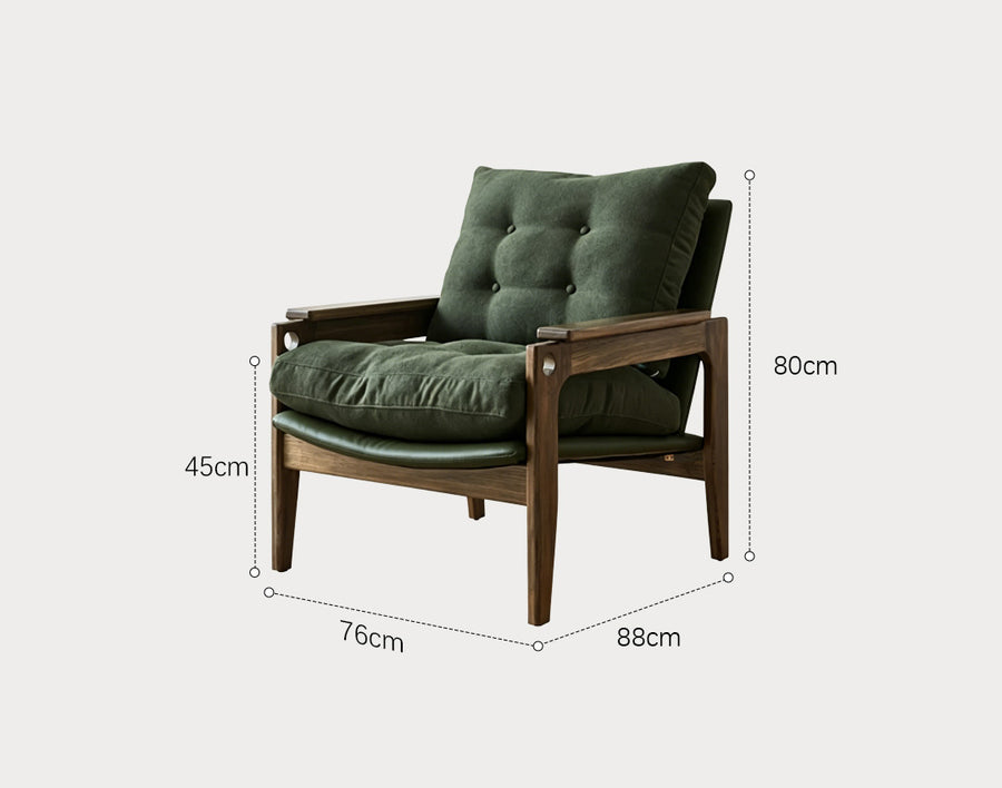 Lichtenstein Lounge Chair, Armchair, Solid Wood
