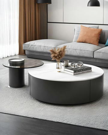 Lionel Round Nesting Coffee Table Set