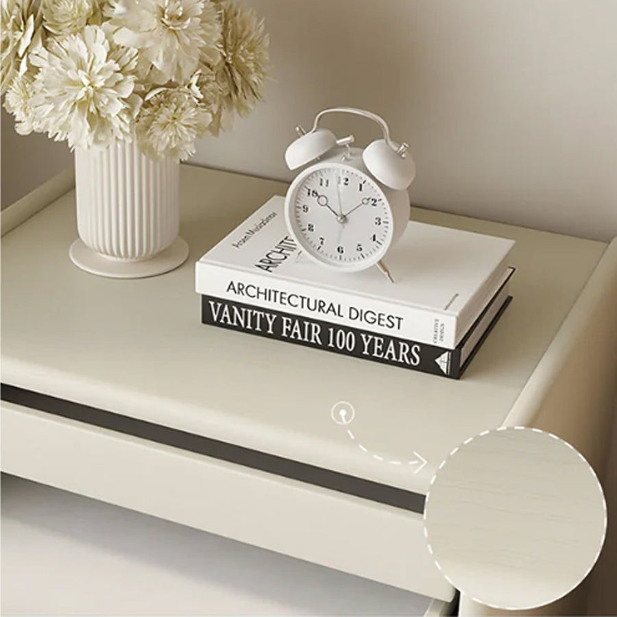 Luna Bedside Table Storage, Cream - Rit Concept