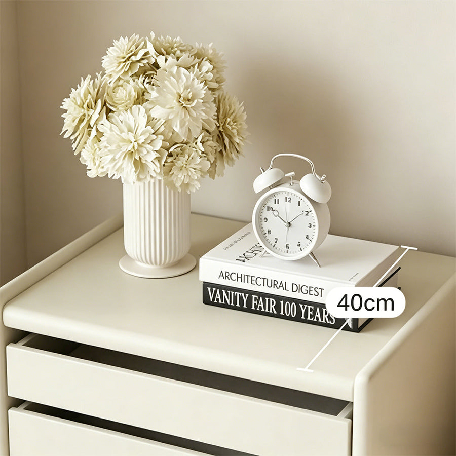 Luna Bedside Table Storage, Cream - Rit Concept