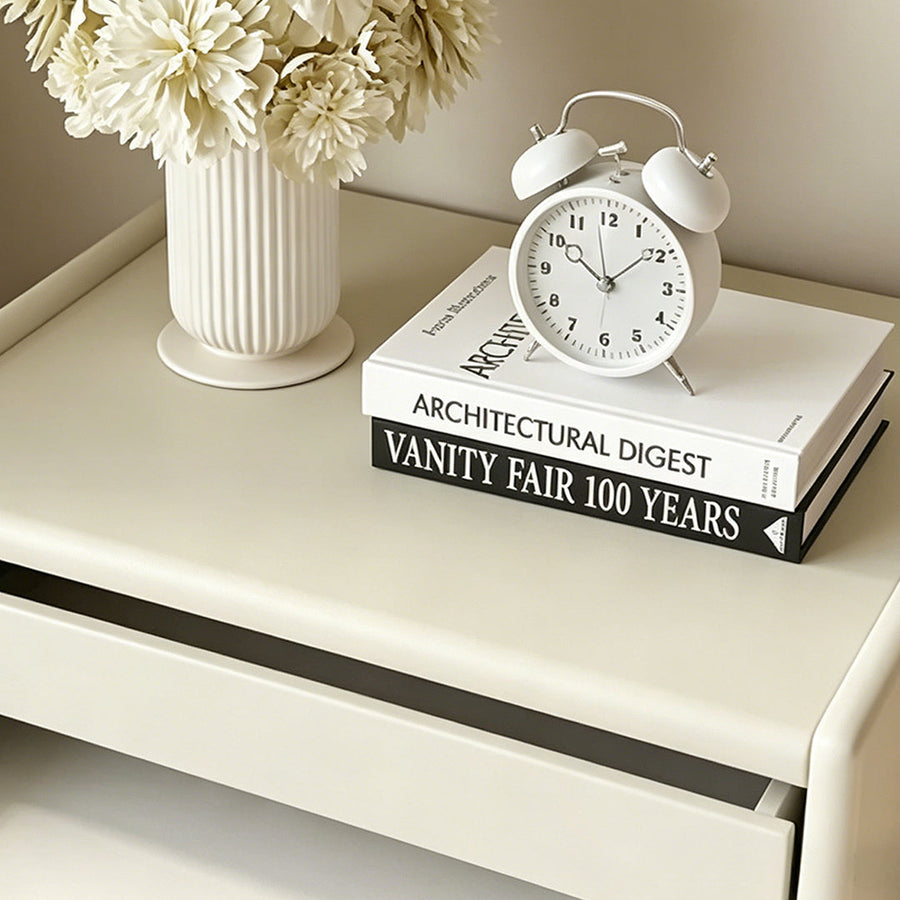 Luna Bedside Table Storage, Cream - Rit Concept