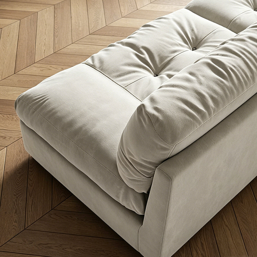 Mabel Two Seater Sofa, Three Seater, Four Seater Sofa, Leathaire front view as a modern two seater sofa