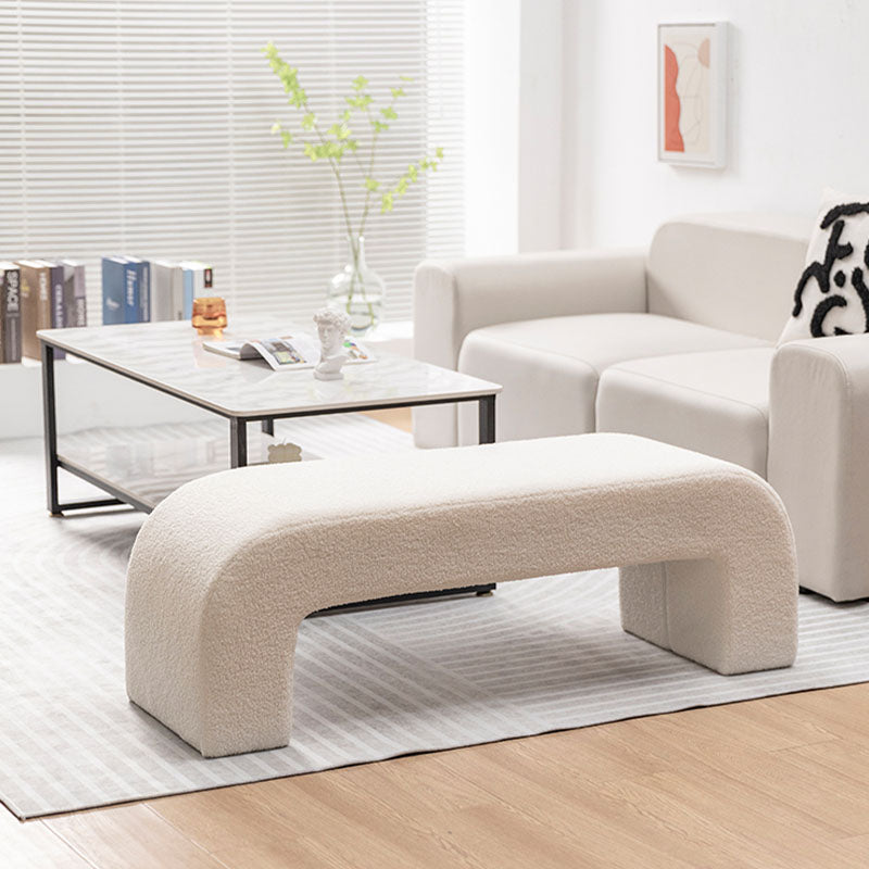 Maxine Boucle Bench, White Boucle - Rit Concept
