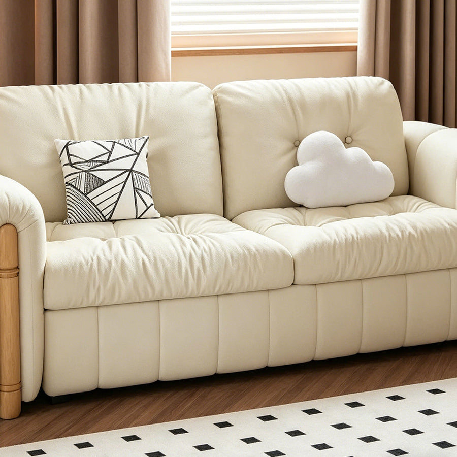 McCarthy Two Seater Sofa Bed With Storage folded and open sofa bed function