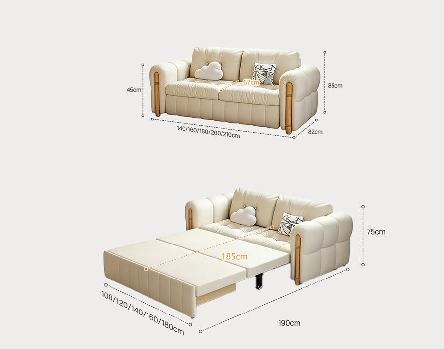 McCarthy Two Seater Sofa Bed With Storage room setting with space saving sofa bed design