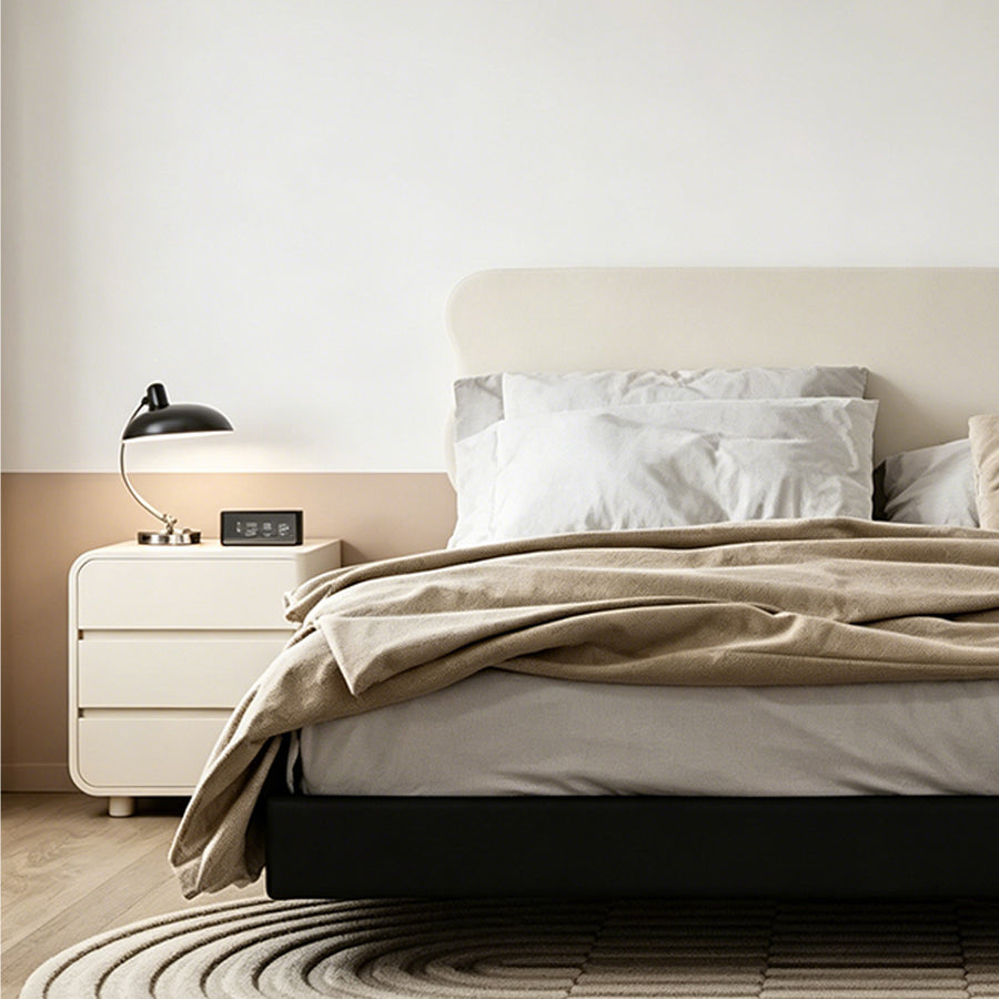 Meg Bedside Table, Cream