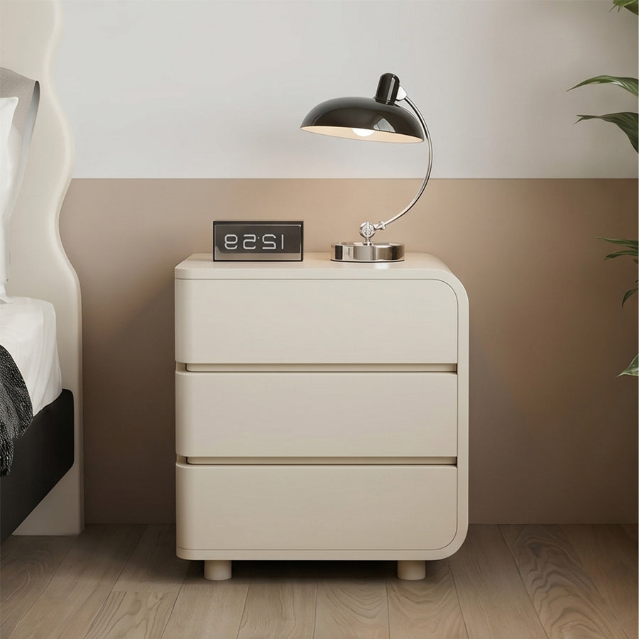 Meg Bedside Table, Cream