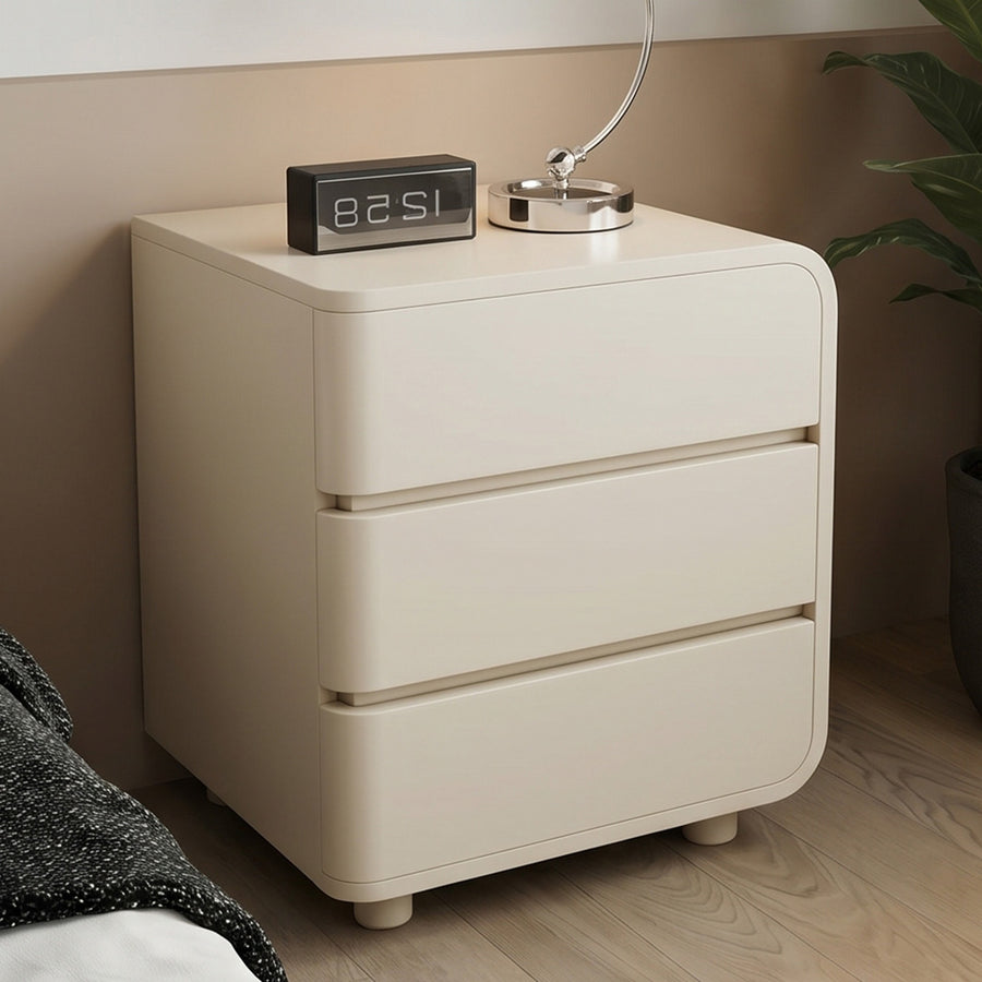 Meg Bedside Table, Cream