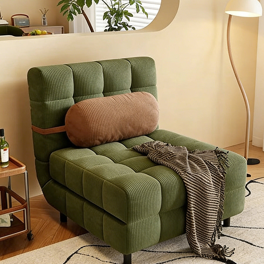 Mendez Single Sofa Bed, Two Seater Sofa Bed, Corduroy room setting for modern UK homes