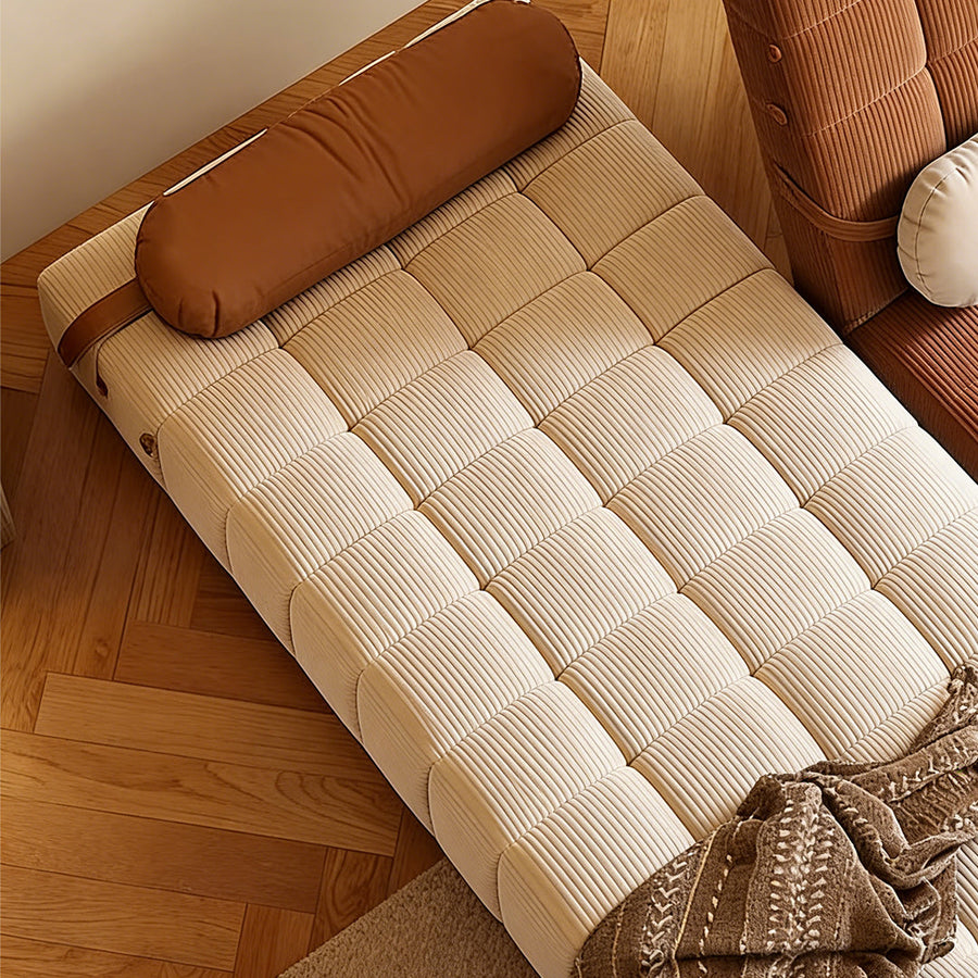 Mendez Single Sofa Bed, Two Seater Sofa Bed, Corduroy sofa bed detail for modern UK homes