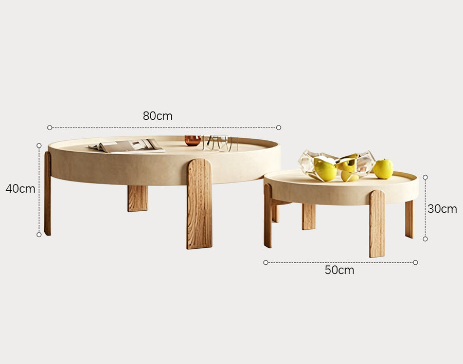 Merle Nesting Coffee Table Set, Wooden