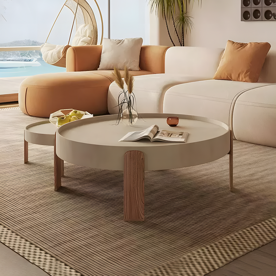 Merle Nesting Coffee Table Set, Wooden - wooden nesting coffee table UK