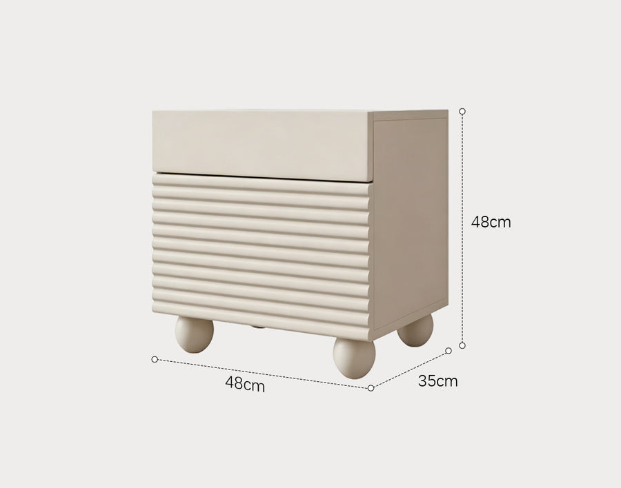 Minnie Bedside Table, Cream
