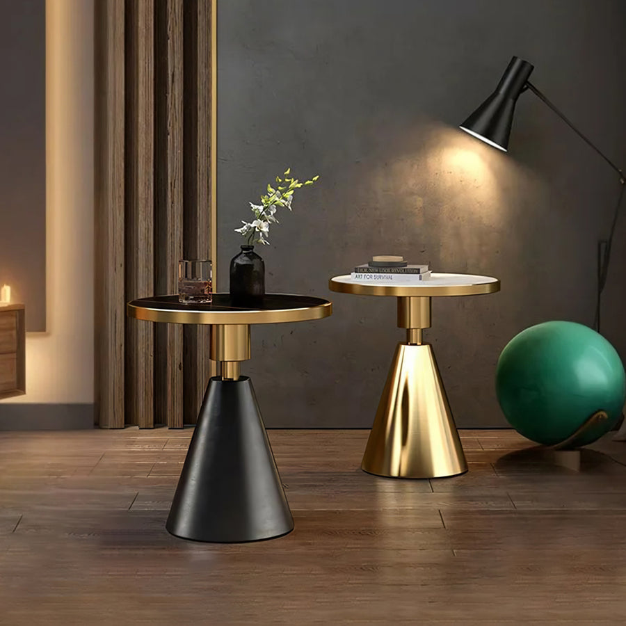 Modern Side Table, Black/ Gold - black side table UK