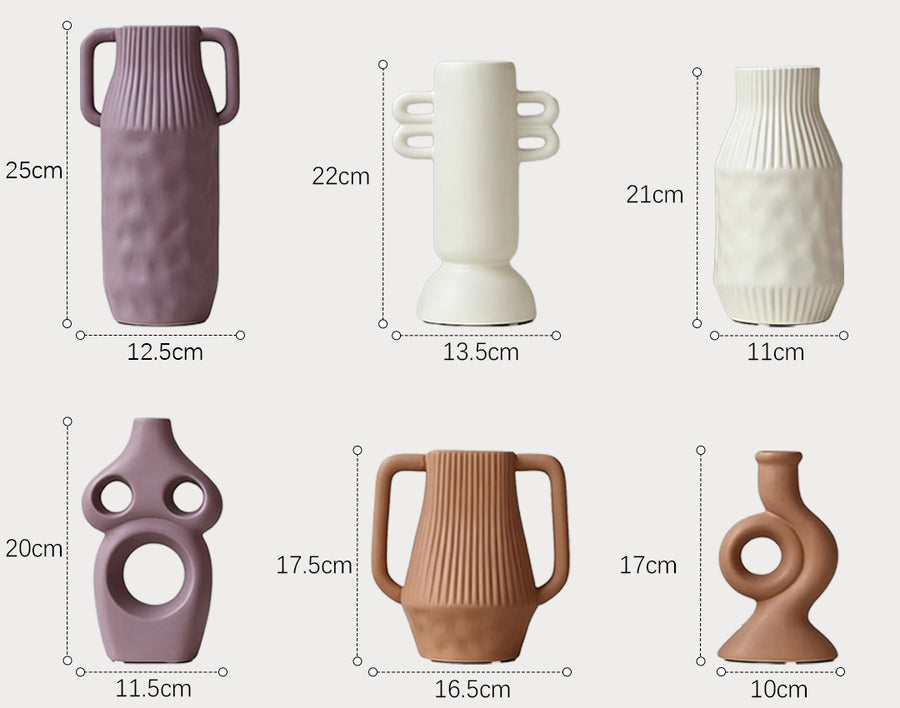 Morandi Ceramic Vase styled for decorative vase for living room