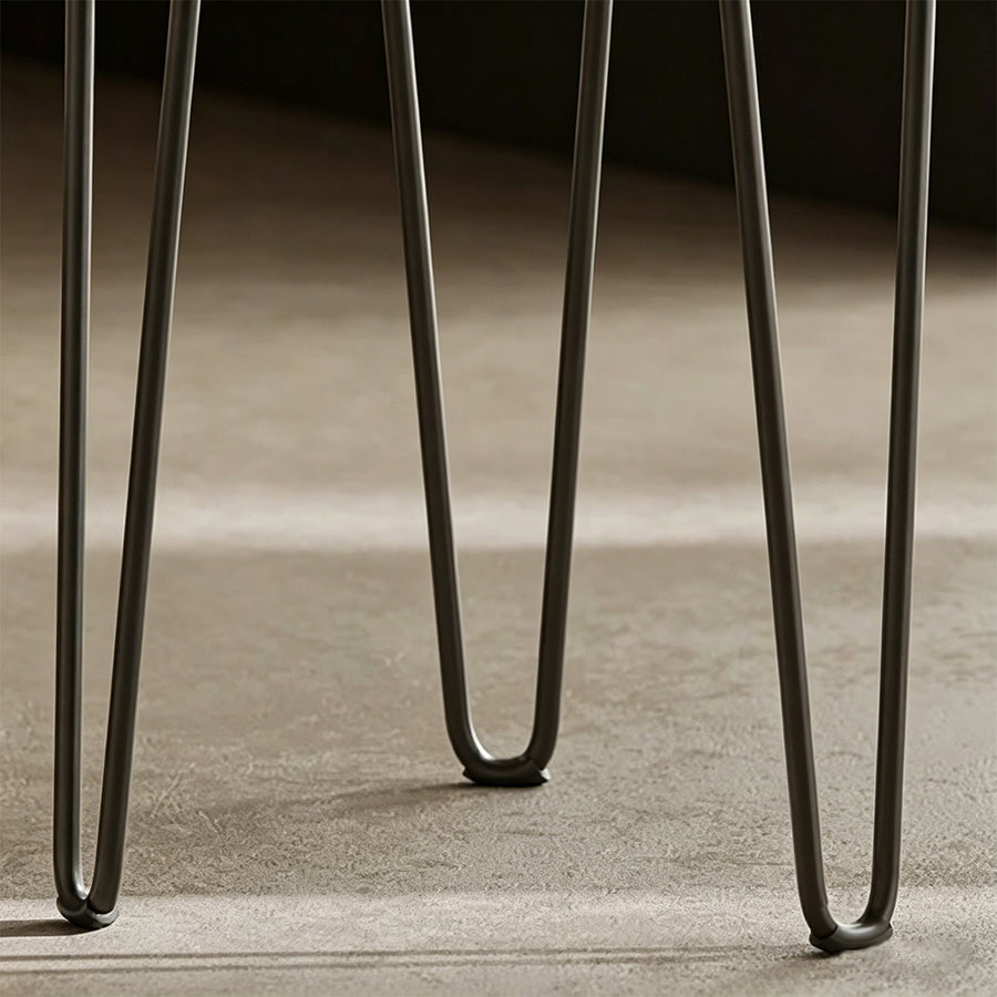 Morris Side Table, Walnut & Carbon Steel