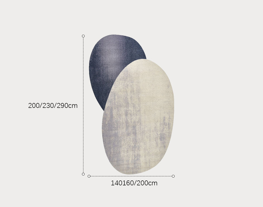 NULAA Fractal Wool Rug, Various Shapes Available