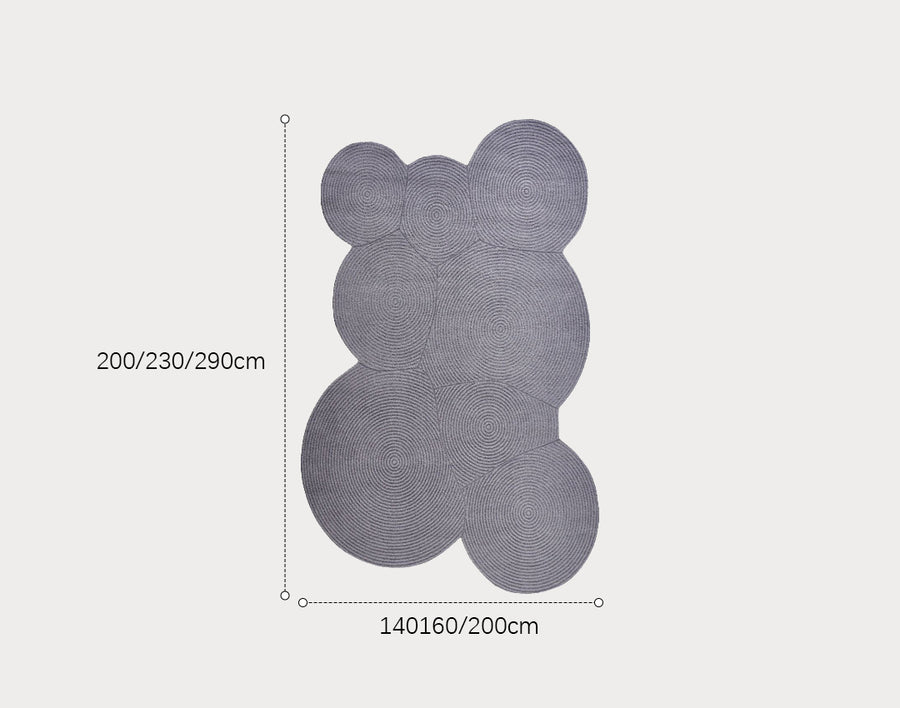 NULAA Fractal Wool Rug, Various Shapes Available