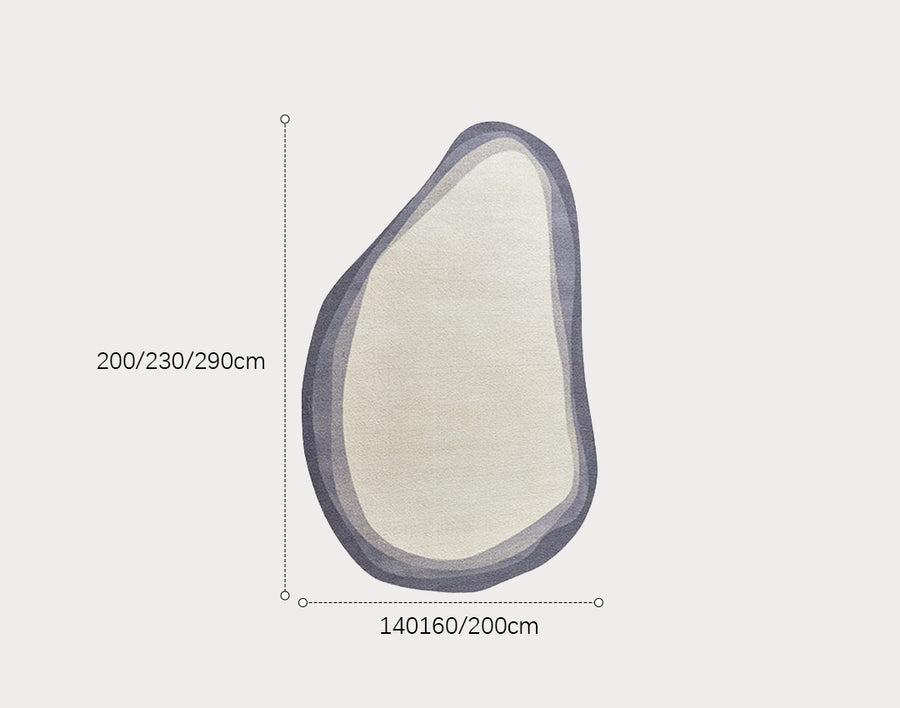 NULAA Fractal Wool Rug, Various Shapes Available