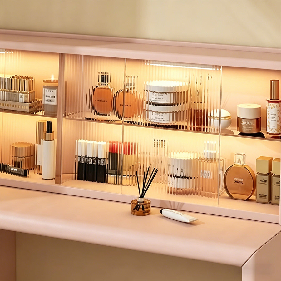 Nair Corner Dressing Table With LED Mirror, Macaroon Colour product image 11