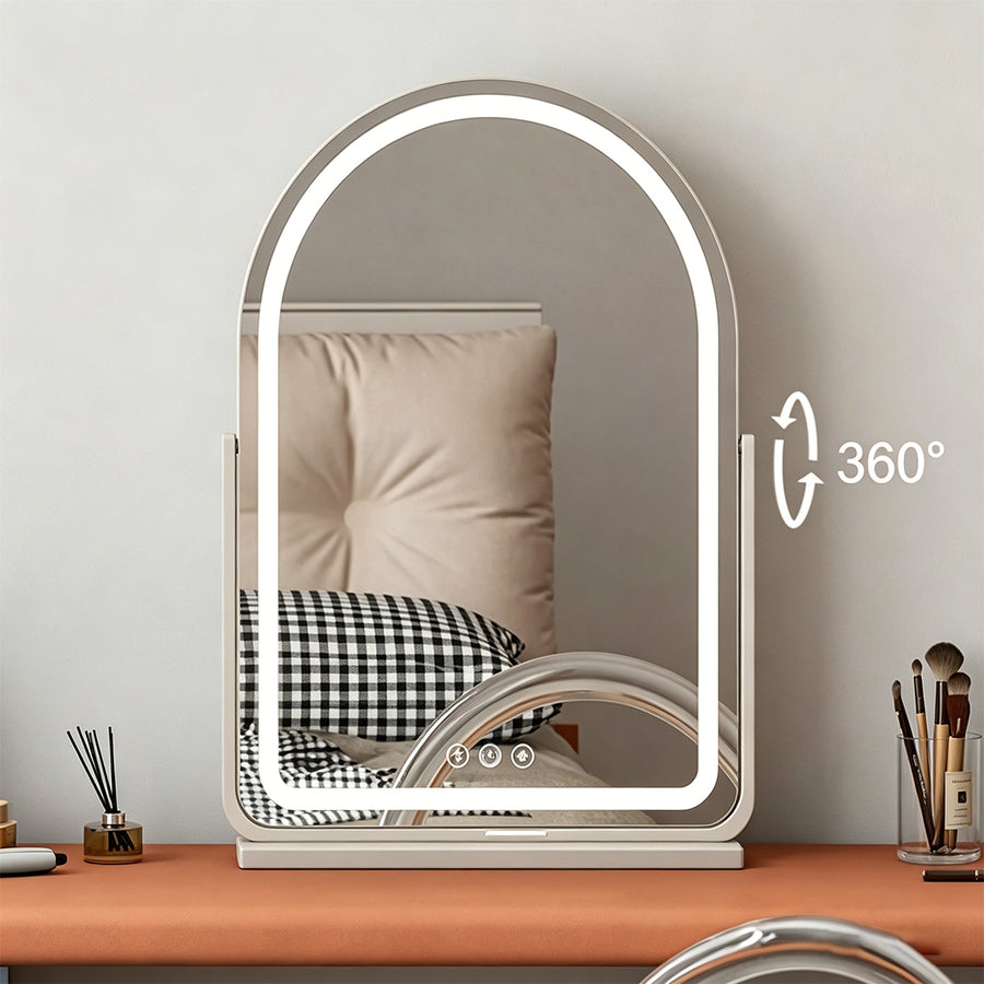 Nair Corner Dressing Table With LED Mirror, Macaroon Colour product image 13