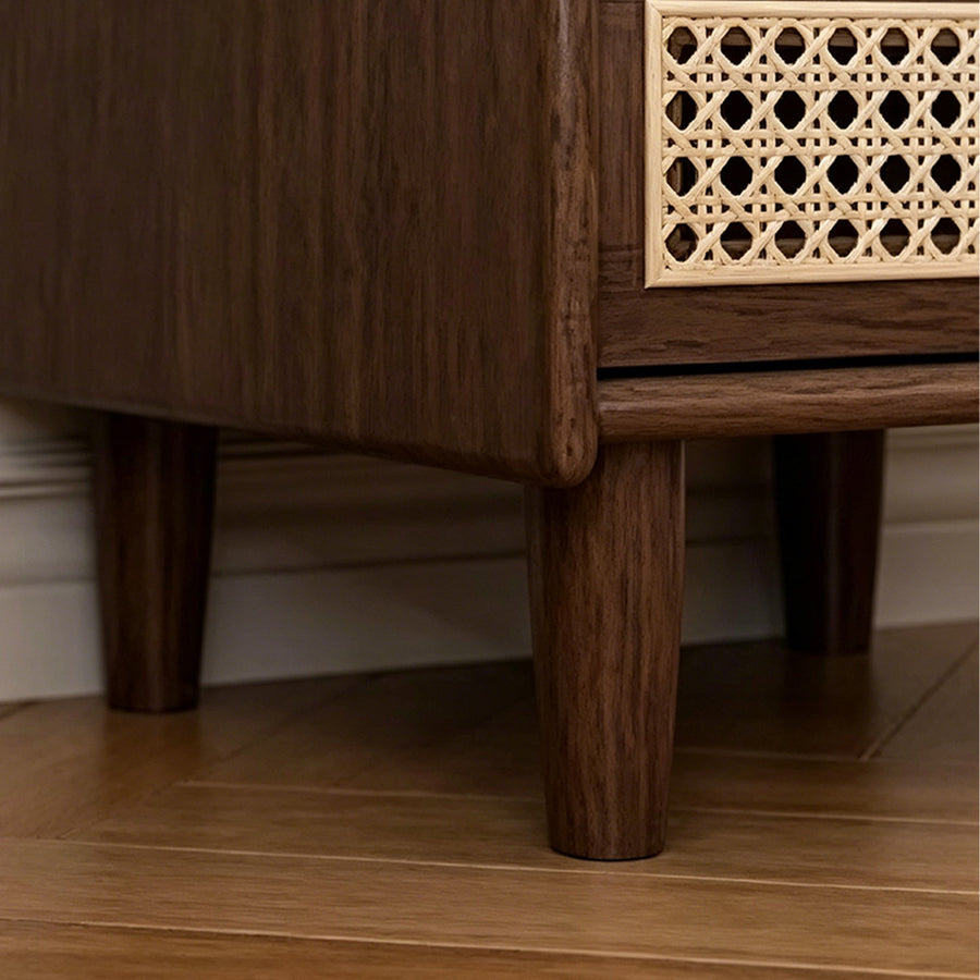 Nelson Bedside Table, Rubber Wood styled for bedroom side table