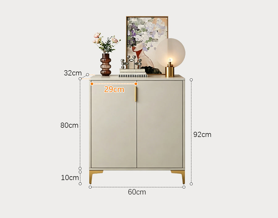 Neriah Shoe Storage, Beige - narrow shoe storage cabinet
