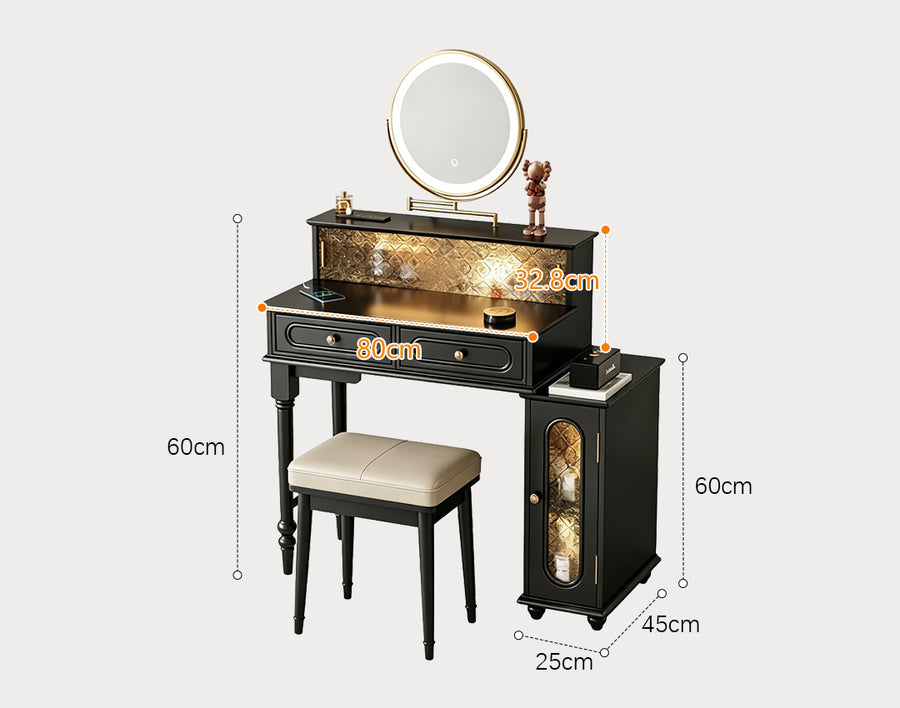 Nguyen Dressing Table With Side Cabinet & LED Mirror product image 10